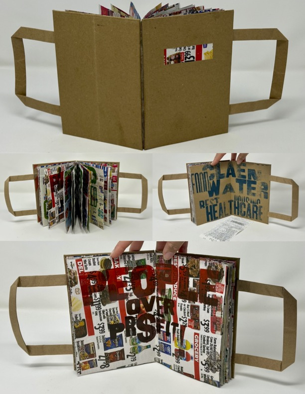 bookmaking: mixed media book project